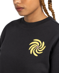 The Element Womens Swirl Flower Sweatshirt in Off Black