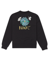 The Element Womens Swirl Flower Sweatshirt in Off Black