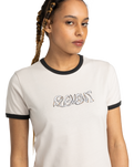 The Element Yarnhill Ringer T-Shirt in Oat Milk | Available at Anns Cottage