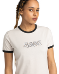 The Element Yarnhill Ringer T-Shirt in Oat Milk | Available at Anns Cottage