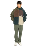 Wolfe Sherpa Reversible Fleece Jacket in Multicolour
