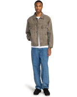 The Element Mens Trucker Canvas Jacket in Stone Gray