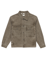 The Element Mens Trucker Canvas Jacket in Stone Gray