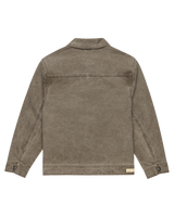 The Element Mens Trucker Canvas Jacket in Stone Gray