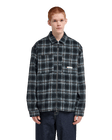 The Element Mens Fuzzy Check Jacket in Brushed Plaid Dark Slate
