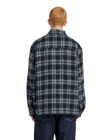 The Element Mens Fuzzy Check Jacket in Brushed Plaid Dark Slate