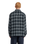 The Element Mens Fuzzy Check Jacket in Brushed Plaid Dark Slate