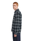 The Element Mens Fuzzy Check Jacket in Brushed Plaid Dark Slate