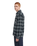 The Element Mens Fuzzy Check Jacket in Brushed Plaid Dark Slate