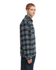 The Element Mens Fuzzy Check Jacket in Brushed Plaid Dark Slate