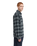 The Element Mens Fuzzy Check Jacket in Brushed Plaid Dark Slate