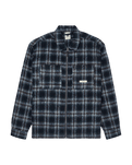 The Element Mens Fuzzy Check Jacket in Brushed Plaid Dark Slate