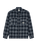 The Element Mens Fuzzy Check Jacket in Brushed Plaid Dark Slate