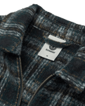 The Element Mens Fuzzy Check Jacket in Brushed Plaid Dark Slate