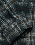The Element Mens Fuzzy Check Jacket in Brushed Plaid Dark Slate