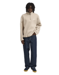 The Element Mens Sefton 1/4 Zip Fleece Jacket in Oatmeal Heather