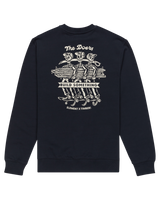 The Element Mens Timber Skeleton Gang Crew Sweatshirt in Eclipse Navy