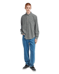 The Element Mens Button Down Regular Flannel Shirt in Gingham Checks