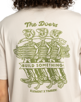 The Element Mens Timber Skeleton Gang T-Shirt in Oat Milk