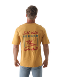 The Salt Water Seeker Mens Rodeo Diner T-Shirt in Faded Mustard