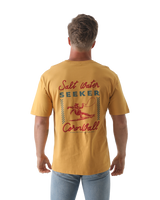 The Salt Water Seeker Mens Rodeo Diner T-Shirt in Faded Mustard