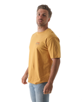 The Salt Water Seeker Mens Rodeo Diner T-Shirt in Faded Mustard