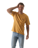 The Salt Water Seeker Mens Rodeo Diner T-Shirt in Faded Mustard