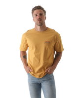 The Salt Water Seeker Mens Rodeo Diner T-Shirt in Faded Mustard
