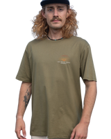 The Salt Water Seeker Mens Demiray T-Shirt in Faded Khaki