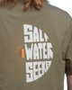 The Salt Water Seeker Mens Demiray T-Shirt in Faded Khaki