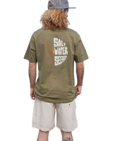 The Salt Water Seeker Mens Demiray T-Shirt in Faded Khaki