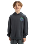 The Quiksilver Boys Boys Apog Heritage Hoodie in Iron Gate