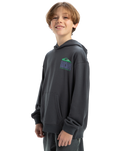 The Quiksilver Boys Boys Apog Heritage Hoodie in Iron Gate