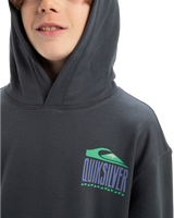 The Quiksilver Boys Boys Apog Heritage Hoodie in Iron Gate