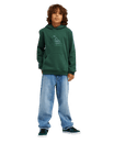 The Quiksilver Boys Boys Comp Logo Hoodie in Forest