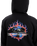 Boys Graphic Zip Hoodie in Black