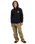 Boys Graphic Zip Hoodie in Black