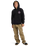 Boys Graphic Zip Hoodie in Black