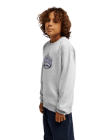 The Quiksilver Boys Boys Graphic Sweatshirt in Light Grey Heather