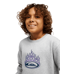 The Quiksilver Boys Boys Graphic Sweatshirt in Light Grey Heather