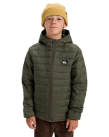 The Quiksilver Boys Boys Scaly Jacket in Grape Leaf