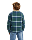 The Quiksilver Boys Boys Sherpa Harrington Jacket in Dark Denim Harrington Check