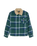 The Quiksilver Boys Boys Sherpa Harrington Jacket in Dark Denim Harrington Check