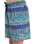 The Quiksilver Boys Boys Surfsilk Straight Volley Shorts in Dusted Peri Global Heat