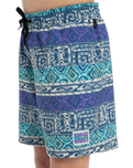 The Quiksilver Boys Boys Surfsilk Straight Volley Shorts in Dusted Peri Global Heat