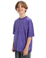 The Quiksilver Boys Boys Global Heat T-Shirt in Dusted Peri Global Heat
