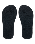 Boys Molokai Art 26 Flip Flops in Black, Black & Pink