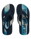 Boys Molokai Layback 26 Flip Flops in Aqua Holmes
