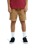 The Quiksilver Boys Boys Taxer Cord Walkshorts in Tobacco Brown