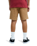 The Quiksilver Boys Boys Taxer Cord Walkshorts in Tobacco Brown